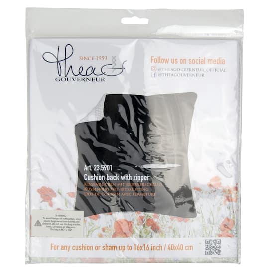 Thea Gouverneur Since 1959® 16" x 16" Pillow Back Panel with Zipper